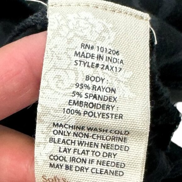 Soft Surroundings Striped Embroidered Tunic Top Women's Size Large - Picture 7 of 7